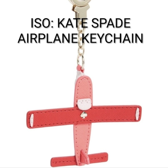 Kate Spade Airplane Keychain - Picture 1 of 1